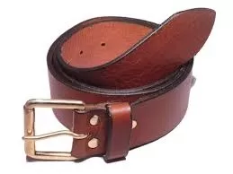 Men Leather Belt Brown Red